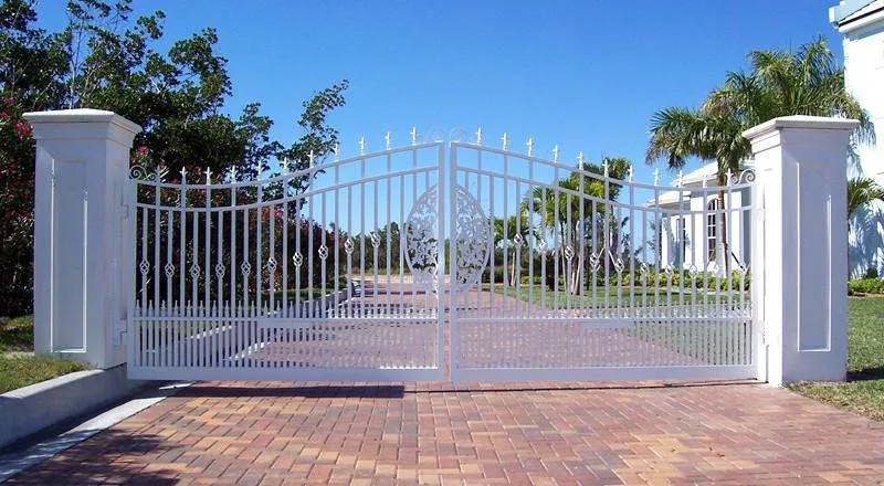 Ornate entrance gate with pillars