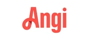 Angi logo in red font