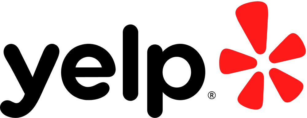 Black text and red star logo